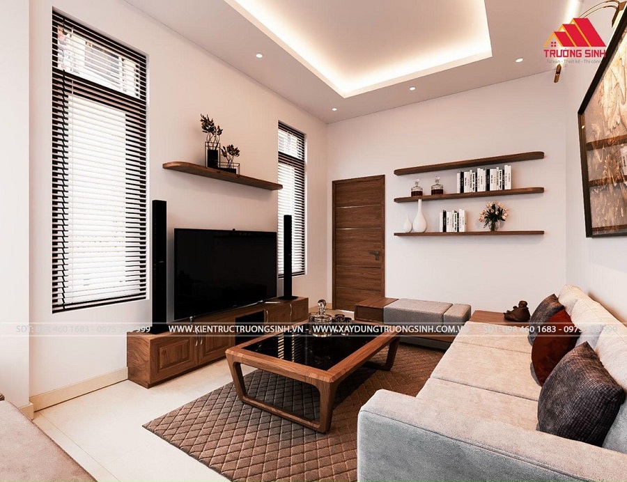 Thiết kế rèm sáo cửa nhôm kính dành cho phòng khách